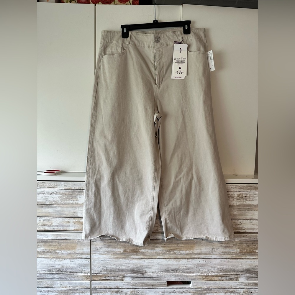 👖 Gloria Vanderbilt Shape Effect Tummy Sculpt Culotte Pants Size 16 NWT